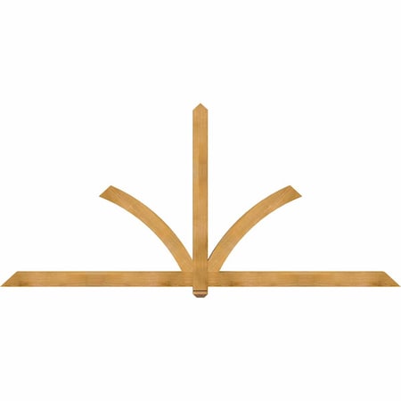 Ekena Millwork Redmond Rough Sawn Timber Gable Bracket, Western Red Cedar, 108"W x 49"H x 4"D x 4"F, 11/12 Pitch GBW108X49X0404RED00RWR